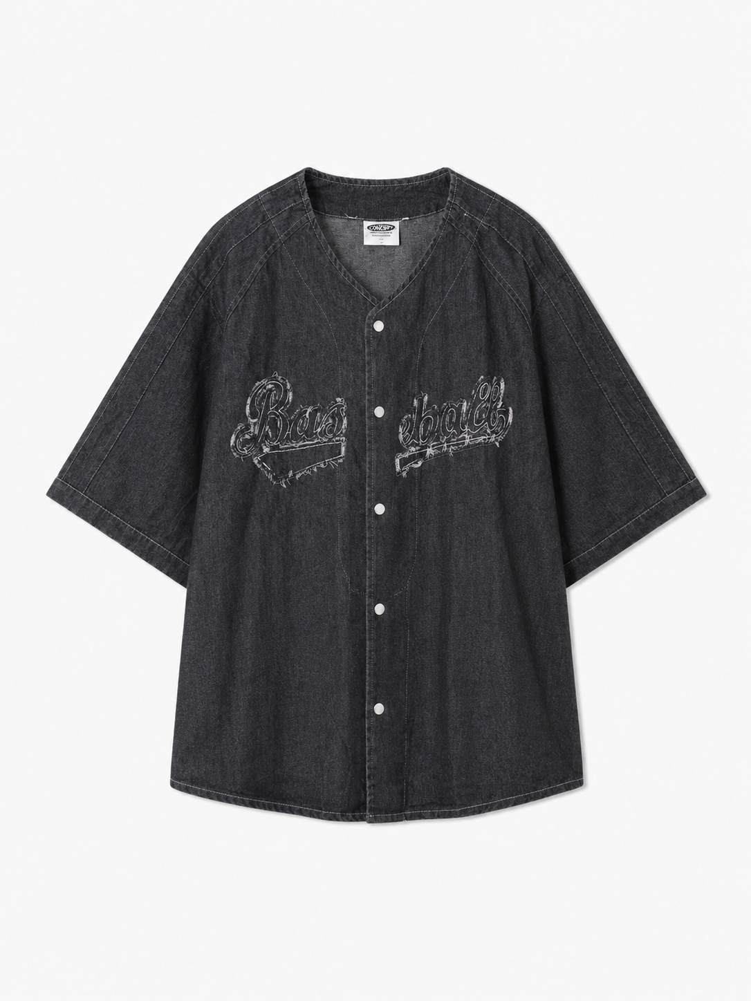 outerwear 抽鬚牛仔棒球外套